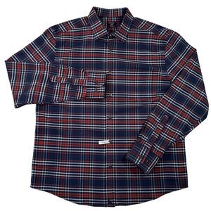 UNTUCKit Trezari Mens XL Red And Blue Plaid Long Sleeve Flannel Shirt